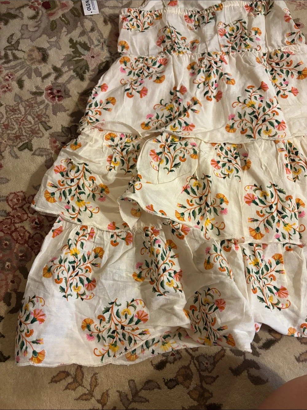 Old Navy Cream Floral Tiered Sundress for Kids